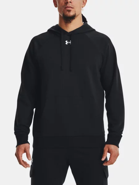 Fleecová mikina s kapucňou Under Armour čierna