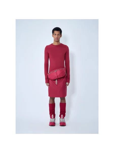 Długa koszulka Moncler z długim rękawem czerwona