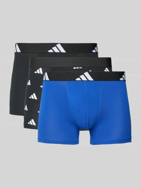 Obcisłe bokserki z elastycznym paskiem z logo w zestawie 3 szt. Adidas Sportswear czarne