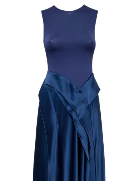 Rochie maxi Acler drapată albastru