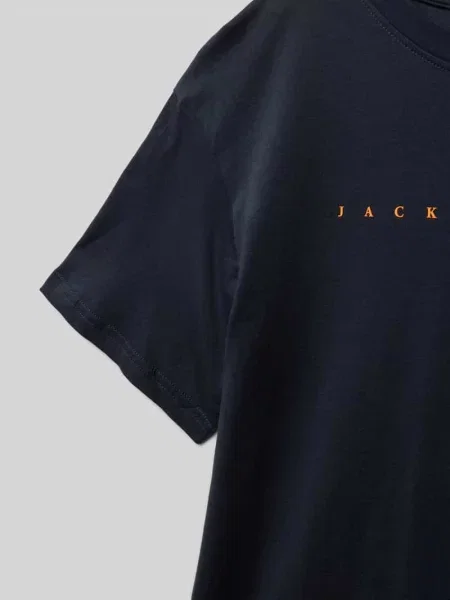 T-shirt z nadrukiem z logo Model ESTAR' Jack & Jones granatowa