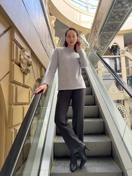 Штани повсякденні CAT ORANGE графіт вовна/віскоза помаранчеві