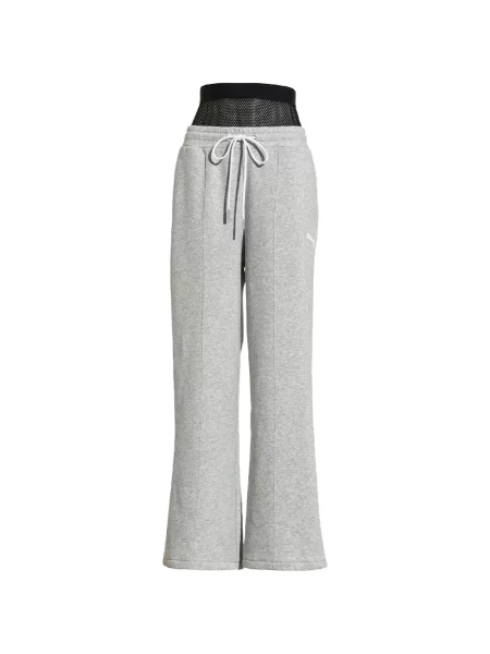 Pantaloni Puma alergare cu cordon gri