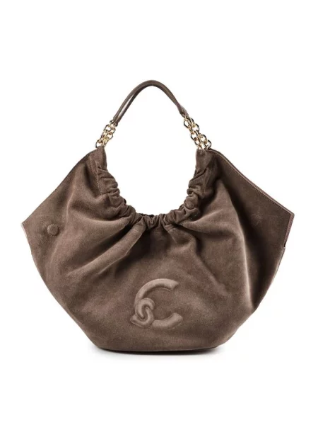 Szarvasbőr shopper táska Coccinelle barna