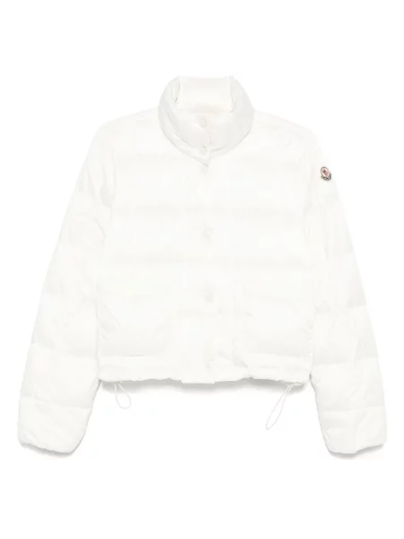 Matlasat decupat geacă Moncler alb