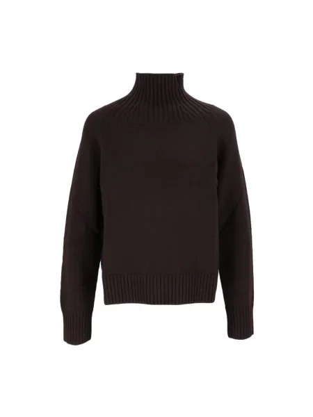 Sweter z golfem Michael Kors wełniany brązowy