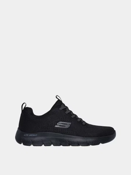 Кожаные повседневные кроссовки Skechers черные