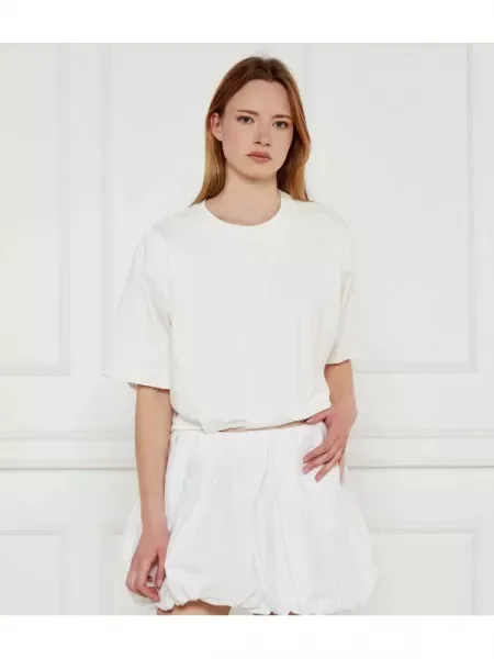 Pinko Tricou TORRONE | Cropped Fit alb