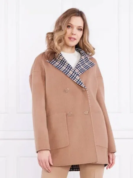 MAX&Co. de lână cu două fețe palton otero maro