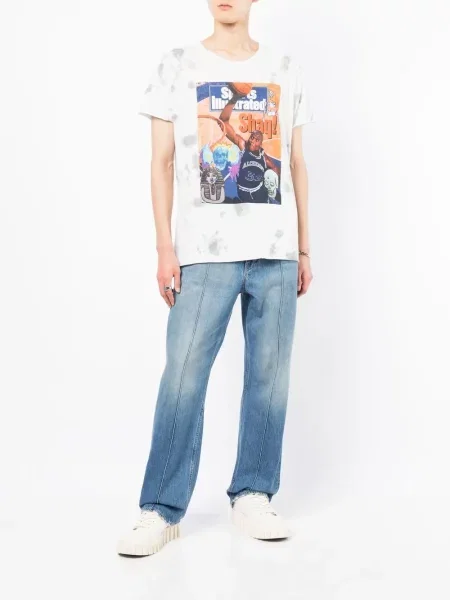 Raštuotas tie-dye marškinėliai Alchemist balta