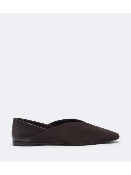Semišové slip on baleríny Max Mara hnedá