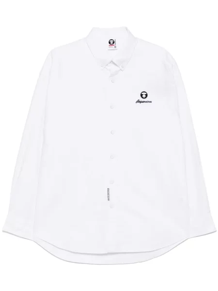 Cămașă Aape By A Bathing Ape cu mâneci lungi lungă alb