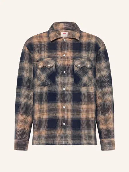 LEVI'S ® Košile PIER námořnická modř / světle hnědá černá