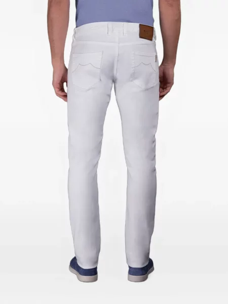 Blugi Moorer cu 5 buzunare alb