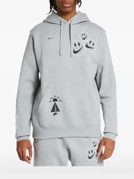 Hanorac Nike cu glugă cu imagine cu model camuflaj roșu