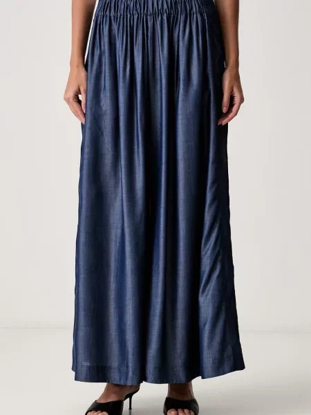 BOSS pantaloni wide leg pentru femei din lyocell Talini