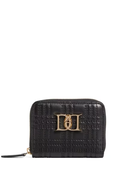 Portofel Dsquared2 din piele cu autograf negru