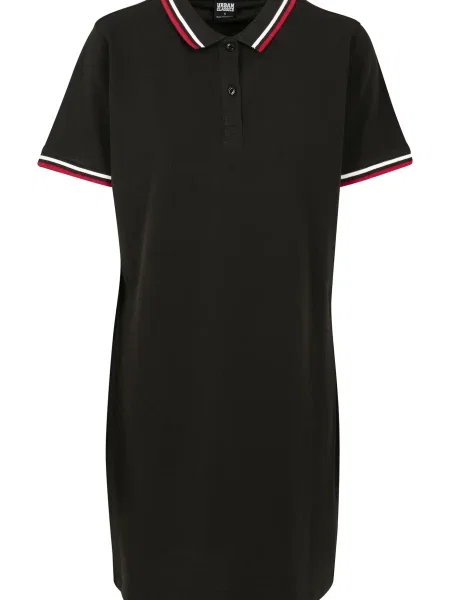 Urban Classics Rochie roșu / negru alb