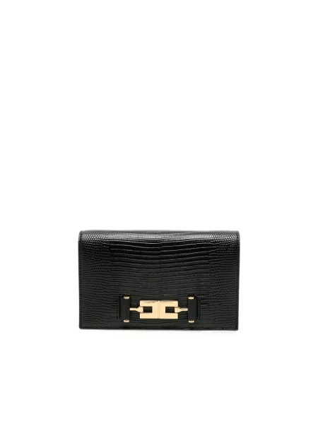 Portfel Elisabetta Franchi z logo czarny