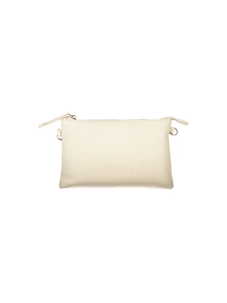 Lniana torebka Valentino Bags beżowa