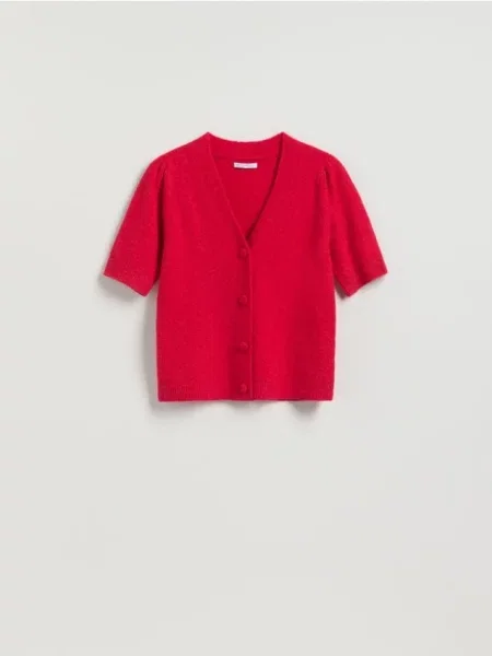 Reserved Cardigan cu adaos de lână roșu