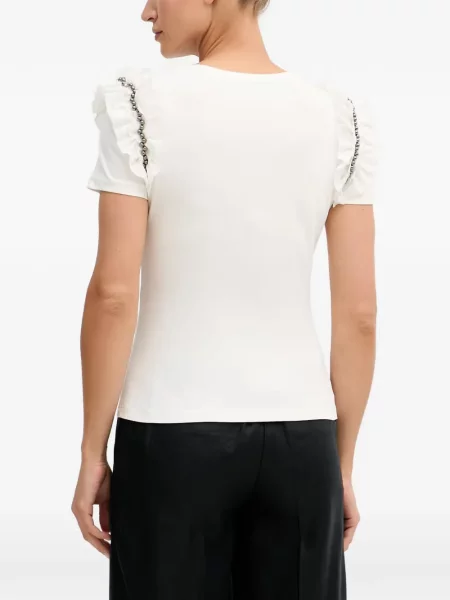 Tricou Gaudi cu volane alb