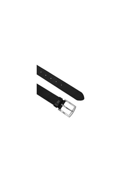 Opasok Tommy Hilfiger Denton Square Buckle Leather Belt čierna