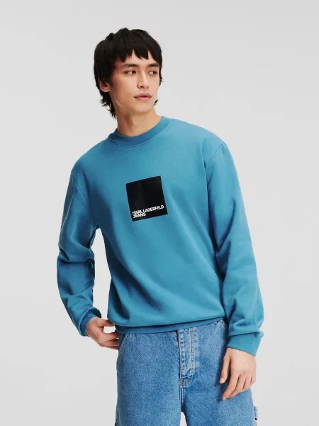 Світшот Karl Lagerfeld Jeans бавовна/поліестер блакитний