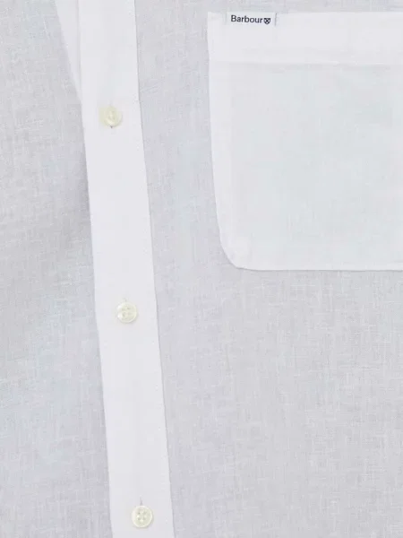Barbour camasa de in cu guler button-down slim alb
