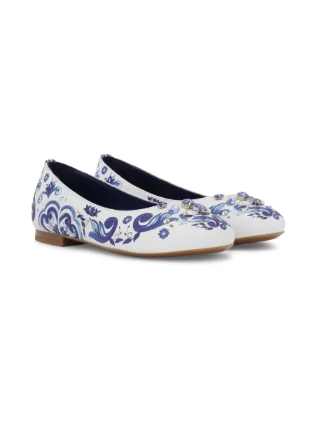 Balerinki dziecięce Dolce And Gabbana białe