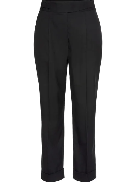 LASCANA Hlače na rob črna