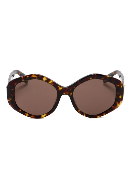 Ochelari de soare Tory Burch cu imprimeu geometric maro