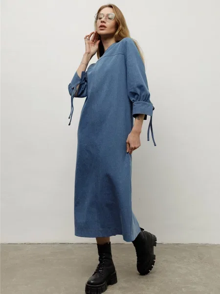 HARVEST Khrystyna Сукня міді Джинс Бавовна/еластан