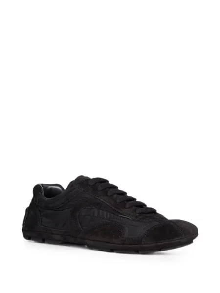 Sneakerși Prada din piele de căprioară negru