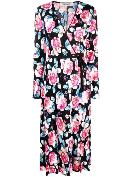 Rochie midi Dvf Diane Von Furstenberg cu imagine până la genunchi de costum negru