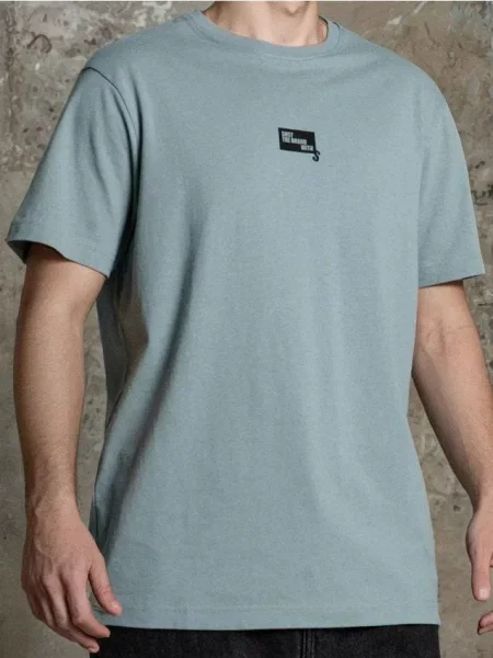 Sinsay koszulka z napisem szary