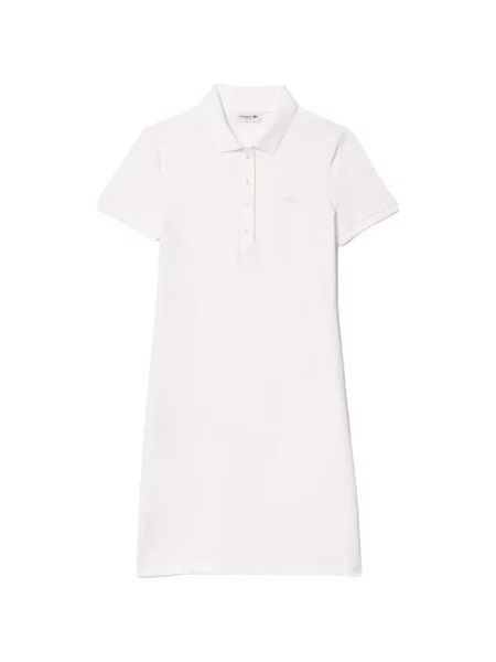 Strečové mini šaty Lacoste bílé