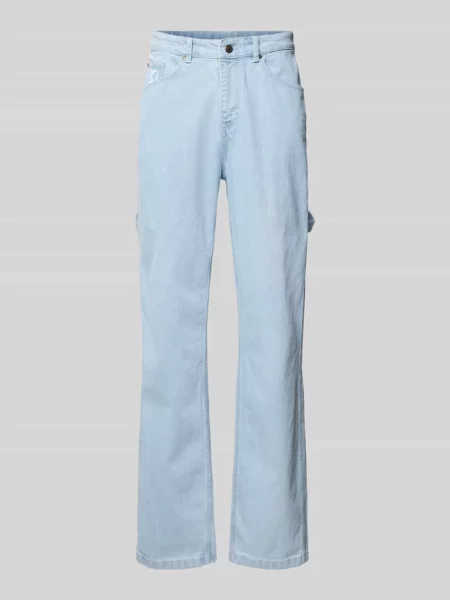 Jeansy o kroju baggy fit z 5 niebieski