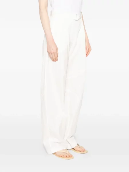Pantaloni Patrizia Pepe conici alb