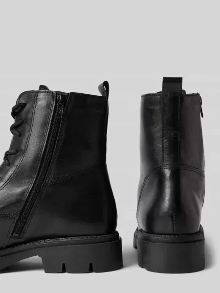 Buty do kostki Tamaris skórzane czarne