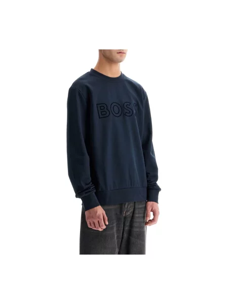 Bluza Boss z logo niebieska