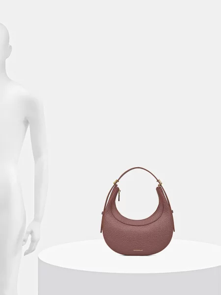 Coccinelle чанта тип хобо дамска от кожа розово