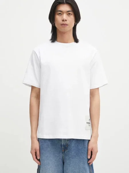 Футболка Fiorucci Label Regular Fit T-Shirt з аплікацією білий