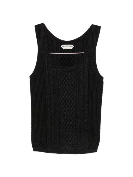 Top Jw Anderson fără mâneci tricotate negru