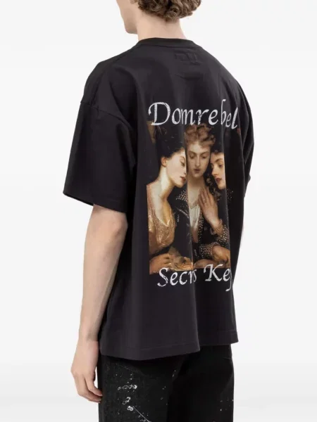 Tricou Domrebel cu imagine negru