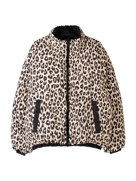 Bershka Zimska jakna bež črna