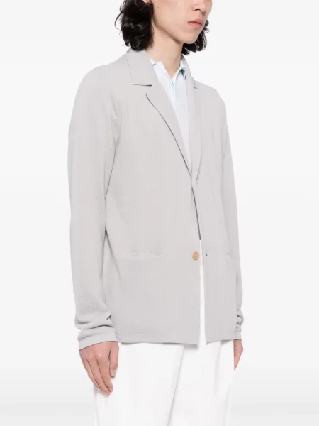 Cardigan Luciano Barbera cu rever gri
