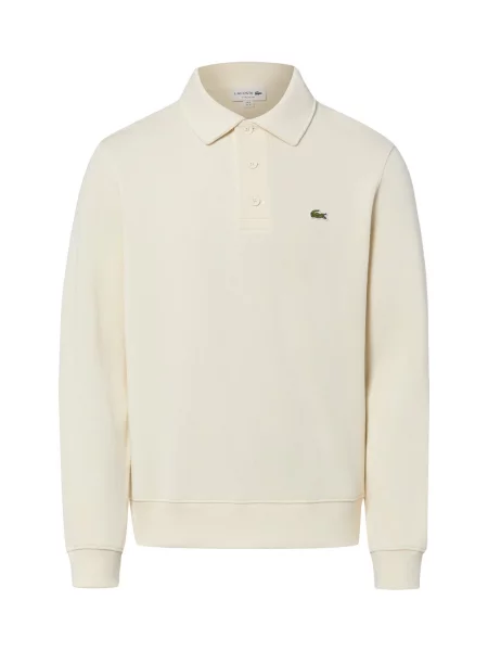 Lacoste bluza polo Mężczyźni beżowy|biały jednolity 3 beżowa