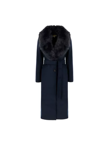 Futro Michael Kors wełniane niebieskie