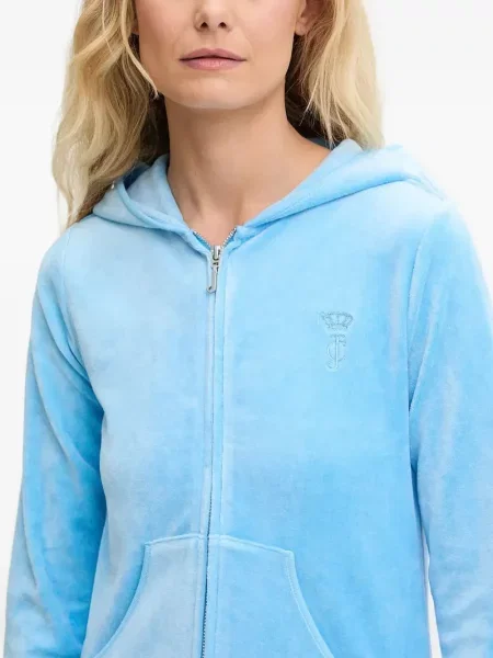 Hanorac cu glugă Juicy Couture cu broderie albastru